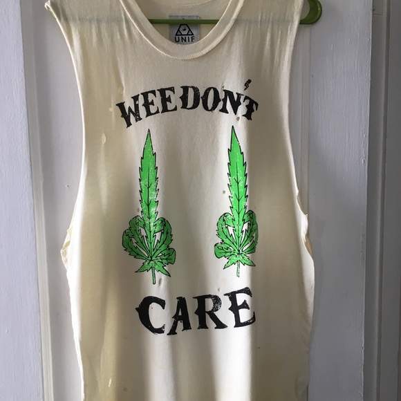 UNIF Tops - Rare UNIF Weedont care unisex muscle tank
